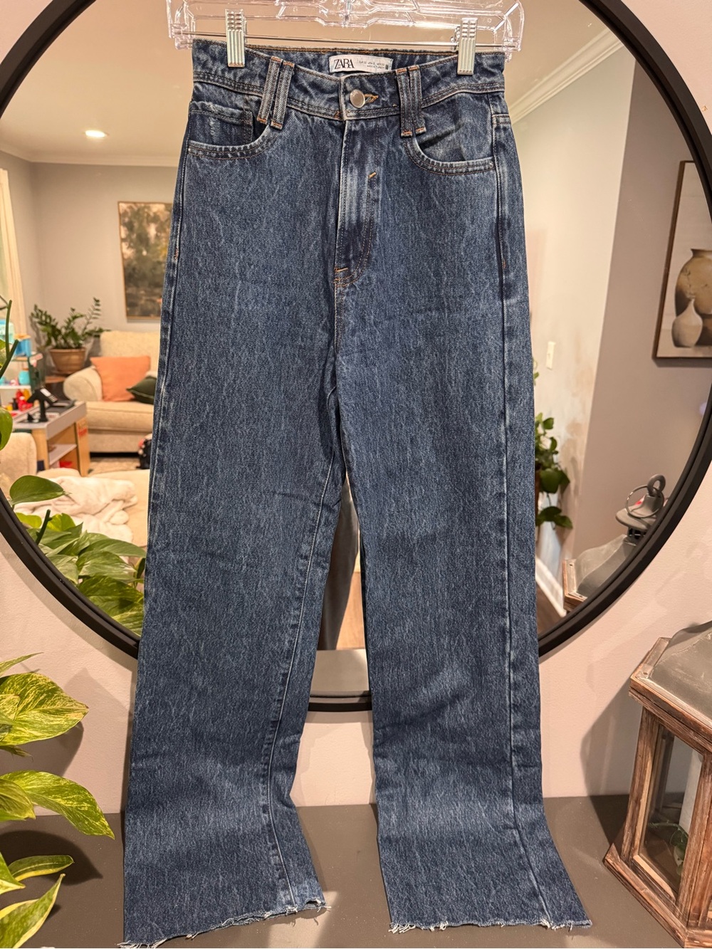 Zara women’s Bootcut Jeans in Dark Blue Wash